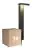 Multipack 3x Nordlux Solar Garden Light Rica Square Stainless Steel Black 4.5W 380lm - 830 Warm White |Motion And Light Sensor